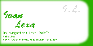 ivan lexa business card